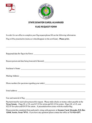 Flag ordering form PDF