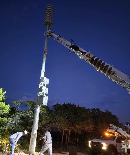 Photo: Flash flood warning siren installation