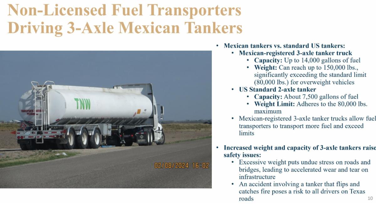 Foto: Transportistas de combustible no autorizados conducen camión cisterna de tres ejes