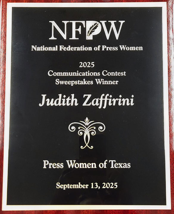 Photo: NFPW 2025 Communications Contest Sweepstakes Winner Award