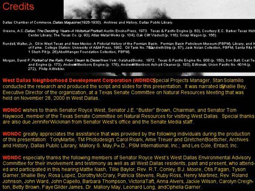 power point slide and navigation, readers get slide text below table or follow TEXT only link